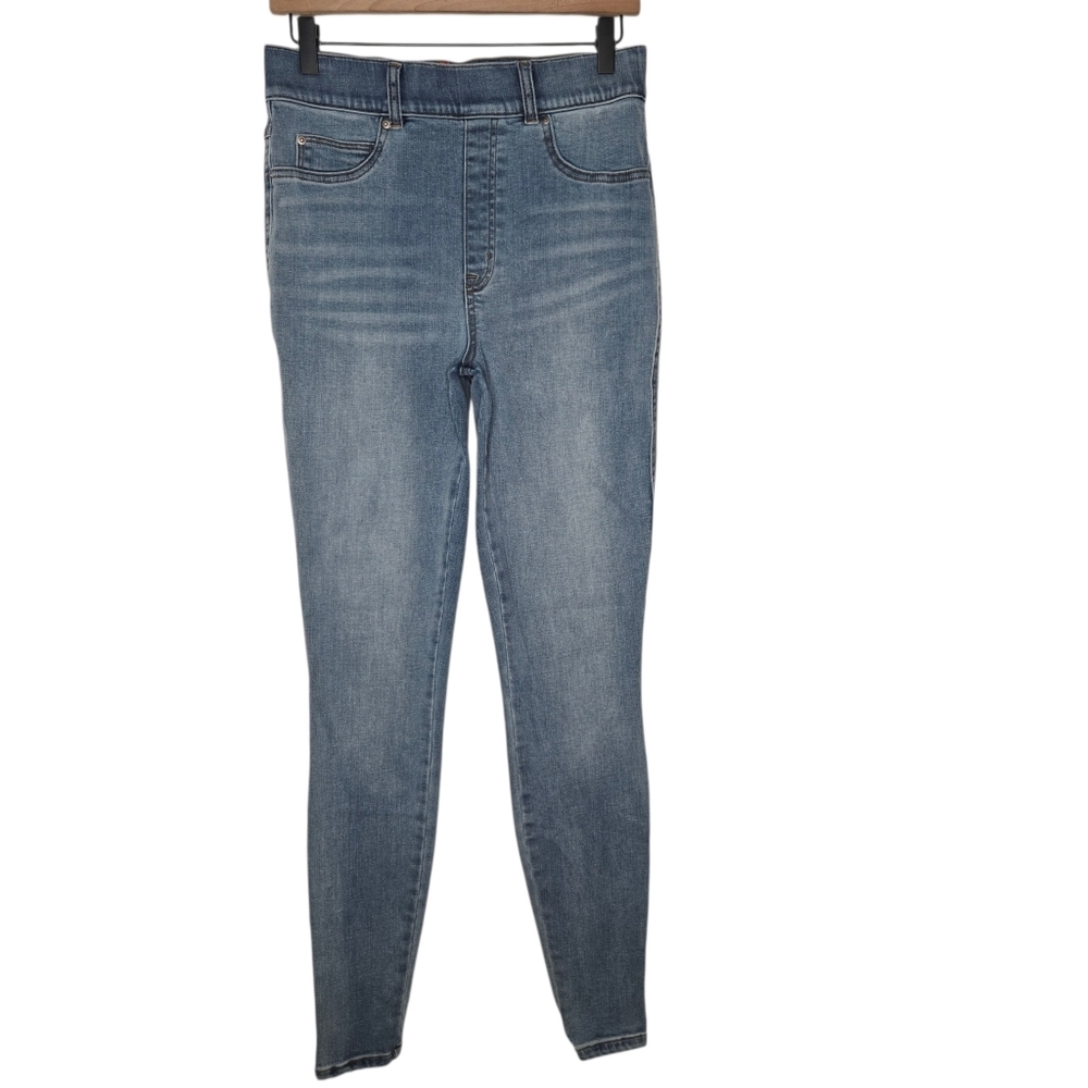 SPANX Womens Medium Vintage Wash Pull On Skinny Denim Jeans Medium Tall